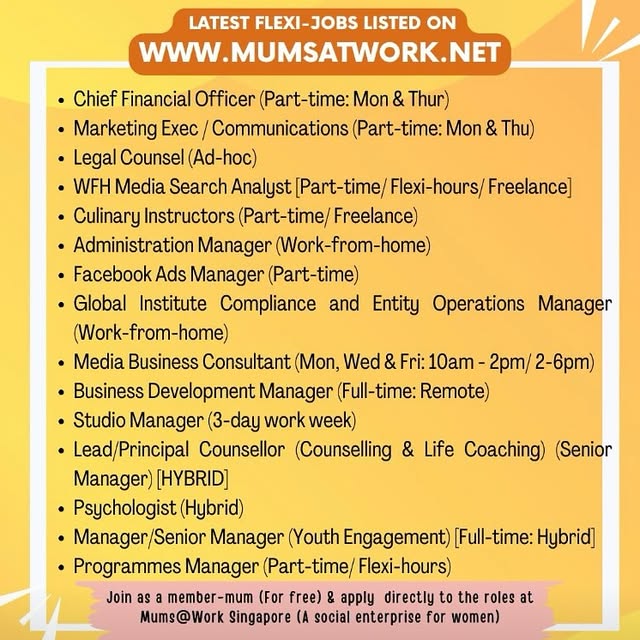 Post by mumsatwork.sg