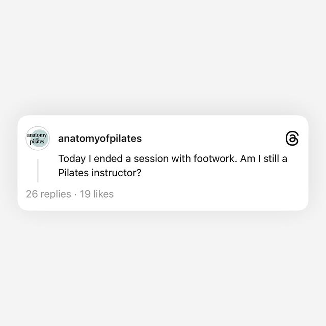 Post by anatomyofpilates