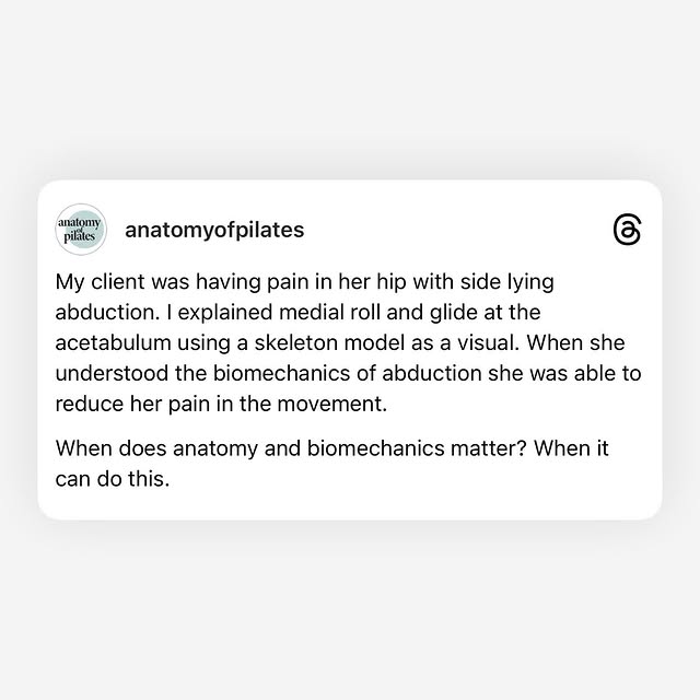 Post by anatomyofpilates